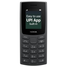 Nokia All-New 105 Single Sim Keypad Phone with Built-in UPI Payments, Long-Lasting Battery, Wireless FM Radio | Charcoal